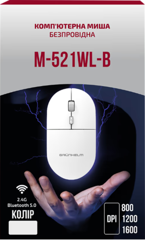 Grunhelm M-521WL-B Wireless Computer Mouse - Image 3