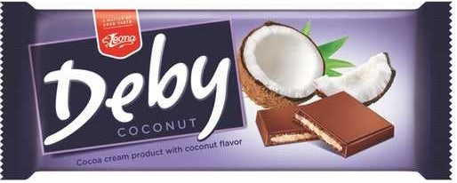 Leona Deby Milk Chocolate with Coconut Filling, 90 g