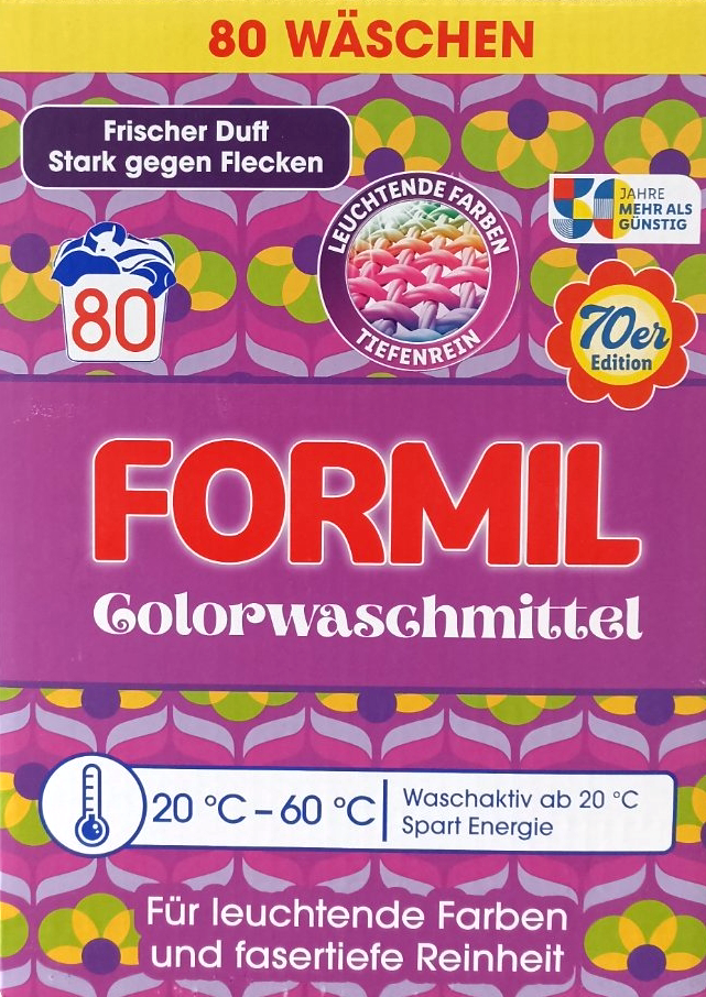Formil Color Laundry Detergent Powder, 80 Loads, 5.2 kg