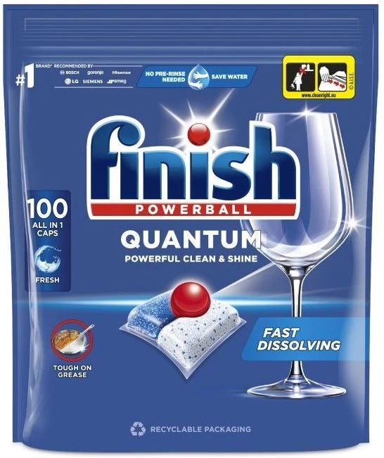 Finish Quantum All-in-1 Fresh Dishwasher Tablets, 100 pcs (Price per 1 pc)