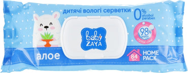 Baby Zaya Aloe Vera Baby Wet Wipes, 84 pcs - Image 2