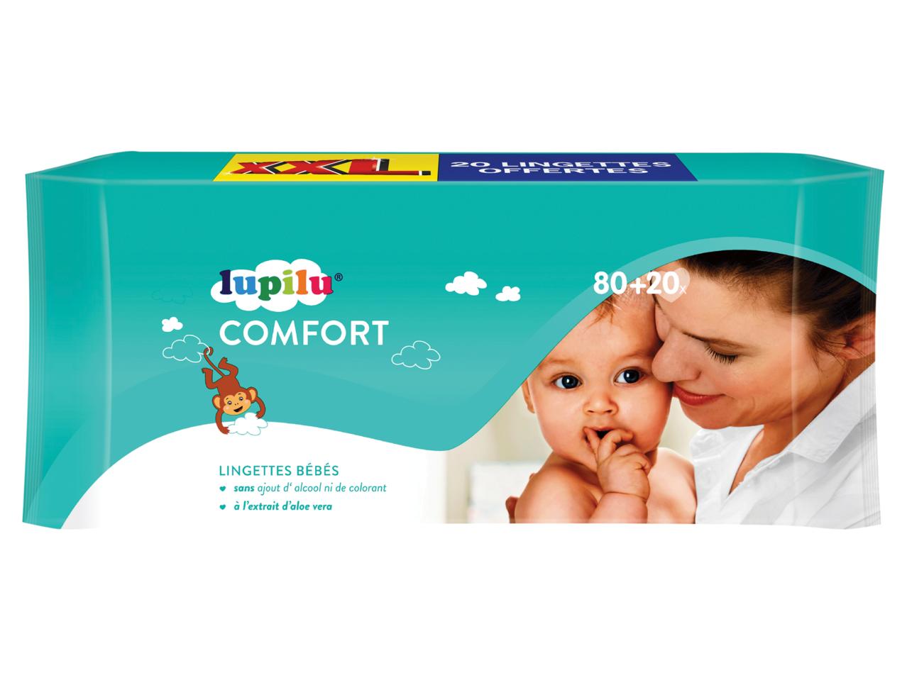Lupilu Comfort Baby Wet Wipes, 80 + 20 pcs