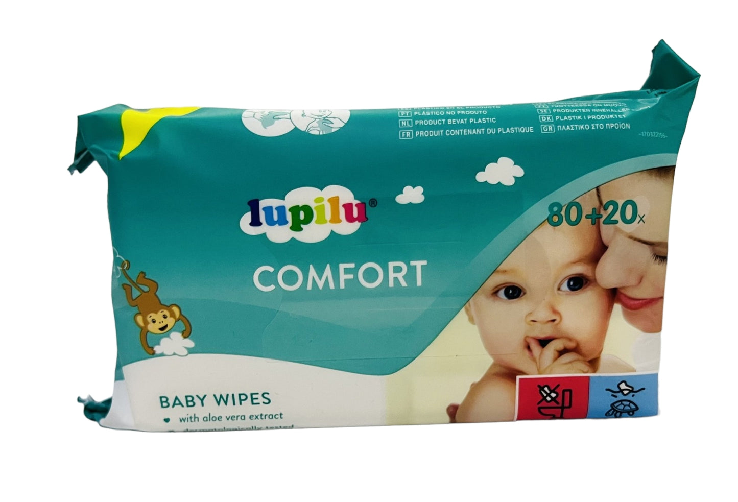 Lupilu Comfort Baby Wet Wipes, 80 + 20 pcs - Image 2