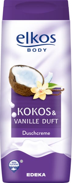 Elkos Coconut & Vanilla Shower Gel, 300 mL