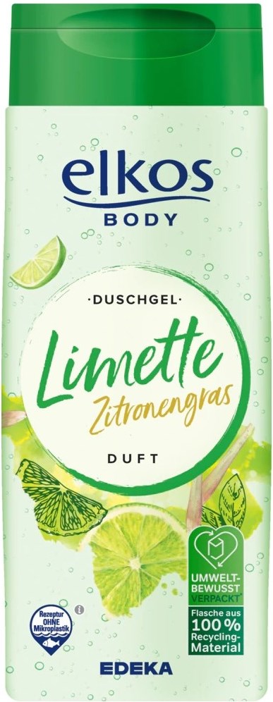 Elkos Lime & Lemongrass Shower Gel, 300 mL