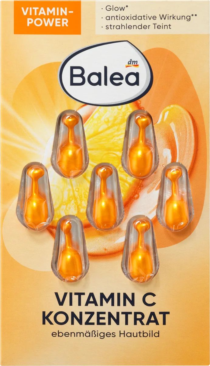 Balea Vitamin C Concentrate Face Capsules, 7 pcs