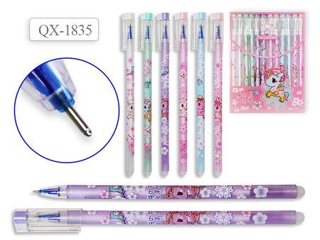 Unicorn QX 1835 Blue Erasable Gel Pen, 0.5 mm