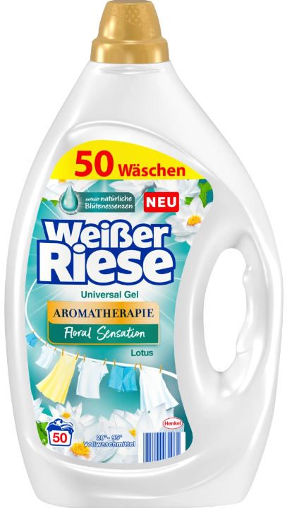 Weiber Riese Universal Floral Sensation Lotus Laundry Detergent Gel, 50 Loads, 2.25 L