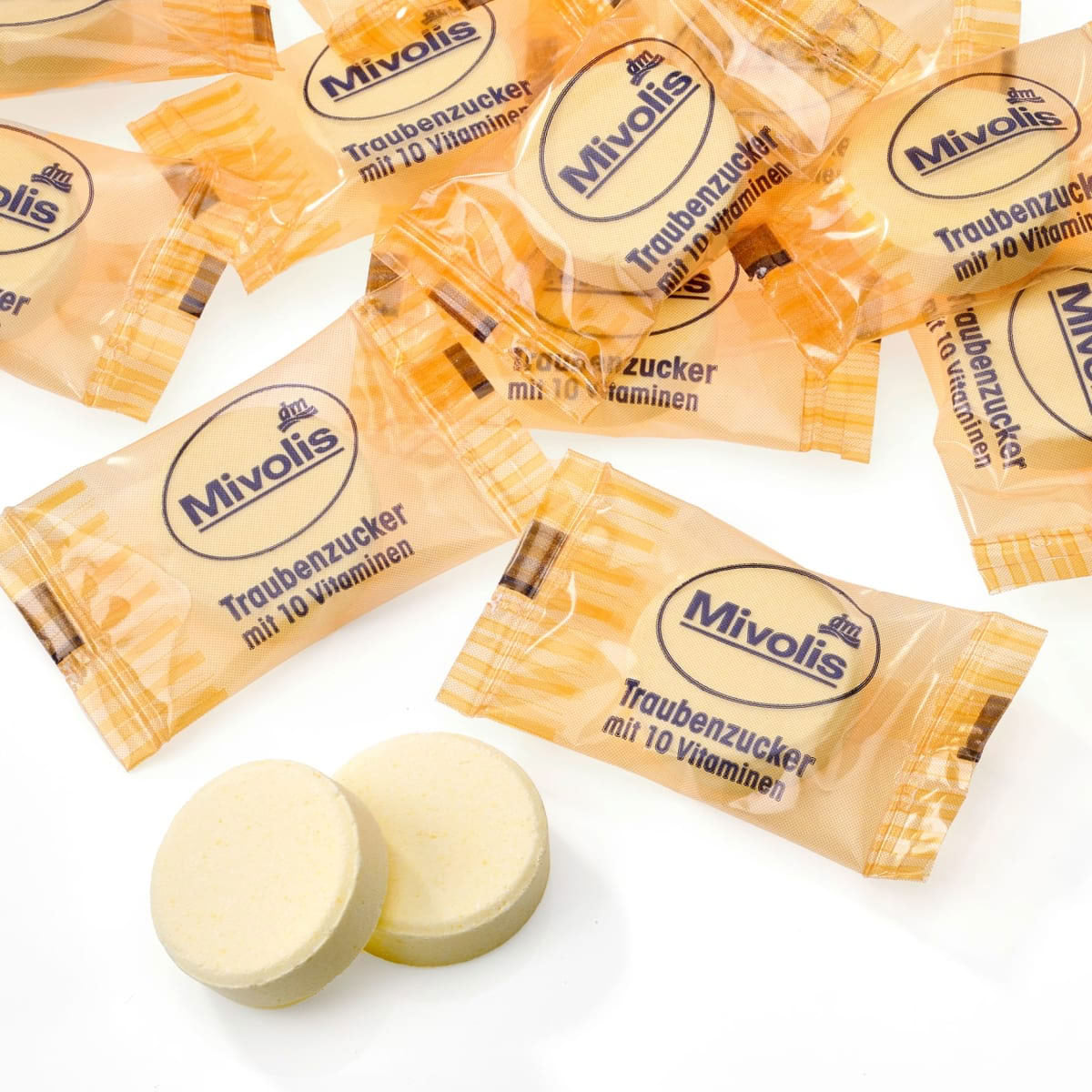 Mivolis Orange-Flavored Dextrose Candies with Vitamins, 100 g - Image 3