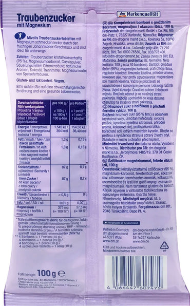Mivolis Blackcurrant-Flavored Dextrose Candies with Magnesium, 100 g - Image 2