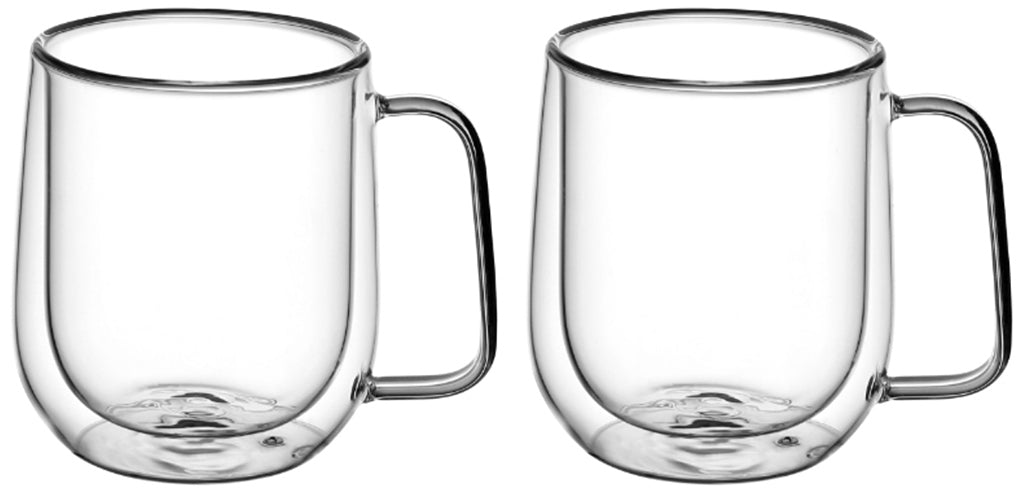 Kamille KM9007 Double-Wall Glass Cup Set, 2 x 300 mL