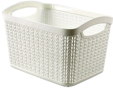 Ucsan Plastik M-083 Knit-Style Storage Basket, 26 x 20 x 17 cm, 6.6 L - Image 2