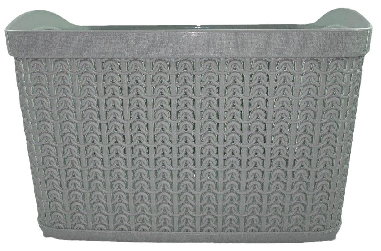 Ucsan Plastik M-083 Knit-Style Storage Basket, 26 x 20 x 17 cm, 6.6 L - Image 4