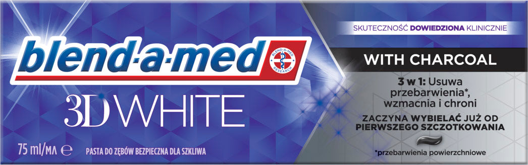 Blend-a-med 3D White Luxe with Charcoal Toothpaste, 75 mL