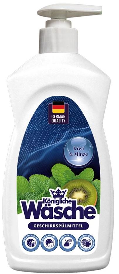 Konigliche Wasche Mint & Kiwi Dishwashing Liquid with Dispenser, 1 L