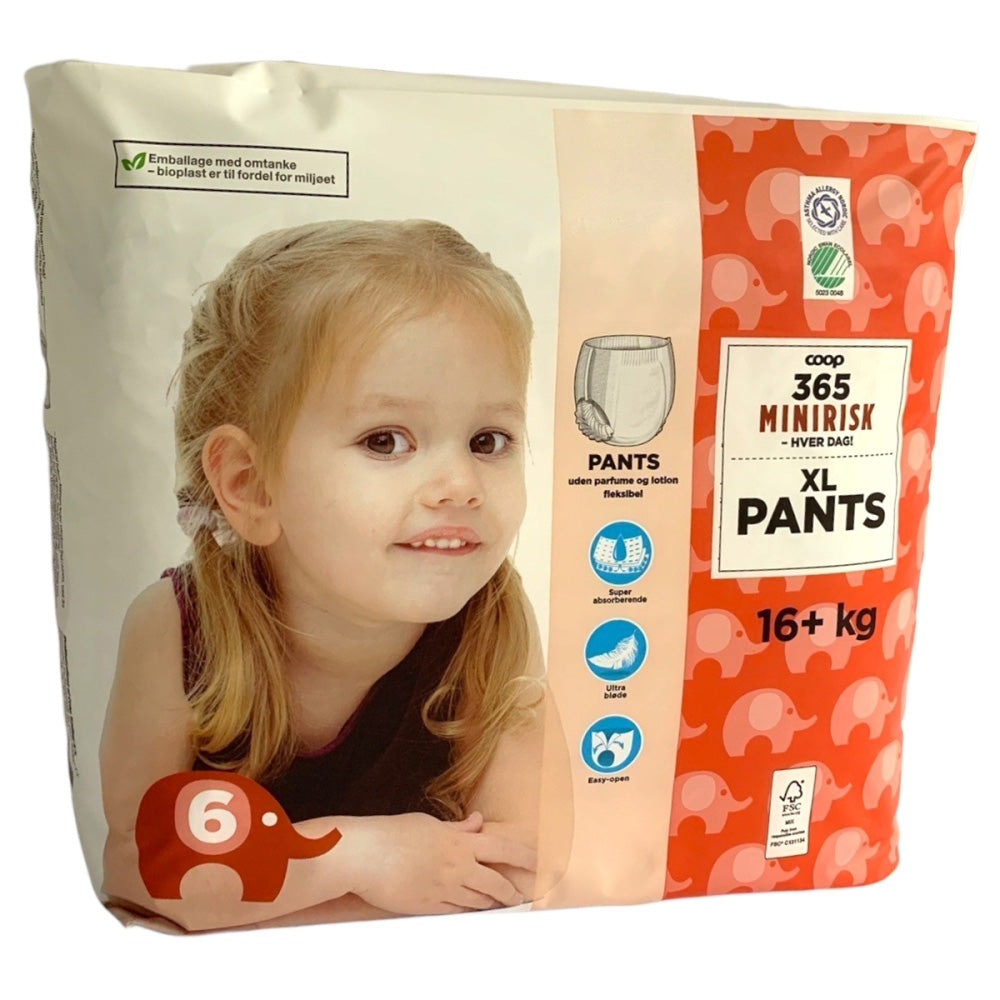 Coop 365 Minirisk Size 6 Baby Pull-Up Diaper Pants, 16+ kg, 28 pcs