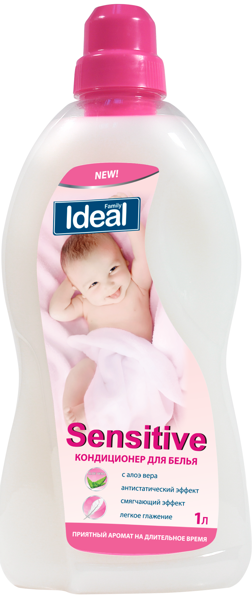 Family Ideal Sensitive Fabric Softener, 1 L