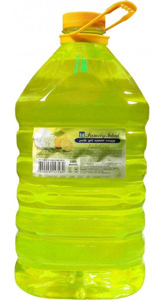 Family Ideal Lemon Dishwashing Liquid, 5 L