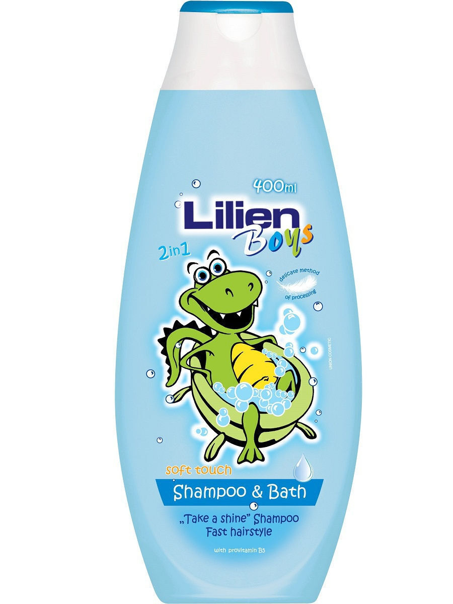 Lilien Boys 2-in-1 Kids Shampoo & Bath Foam, 400 mL