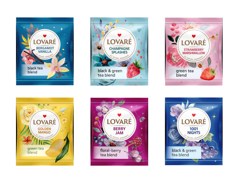 Lovare Bouquet Tea Collection, 6 Varieties x 5 Bags - Image 3