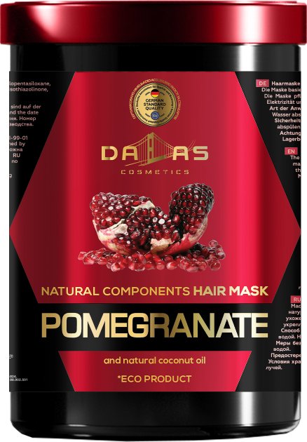 Dallas Pomegranate Seed Oil & Coconut Oil Hair Mask, 1000 mL