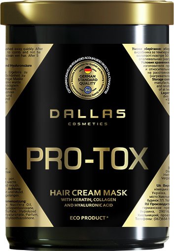Dallas Pro-Tox Collagen & Hyaluronic Acid Hair Mask, 1000 mL