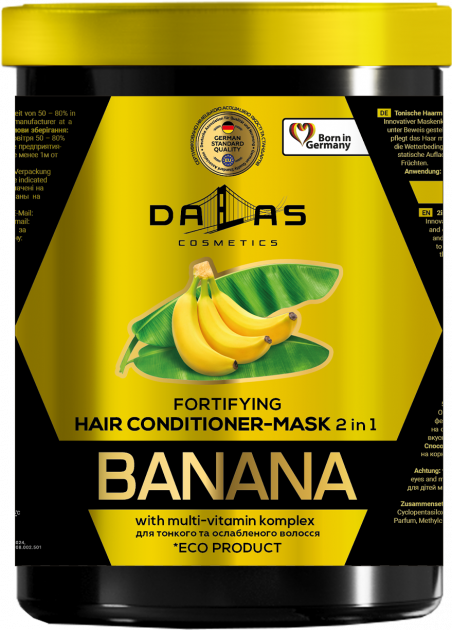 Dallas Multivitamin Complex & Banana Extract Hair Mask, 1000 mL