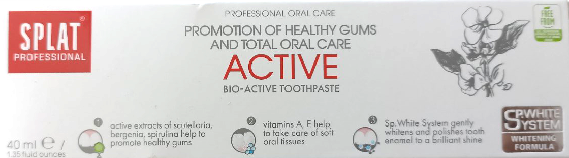 Splat Professional Compact Active Toothpaste, 40 mL