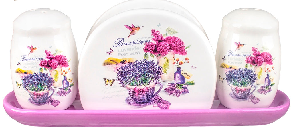 Provence 6912-6 Spice Set with Napkin Holder on Stand