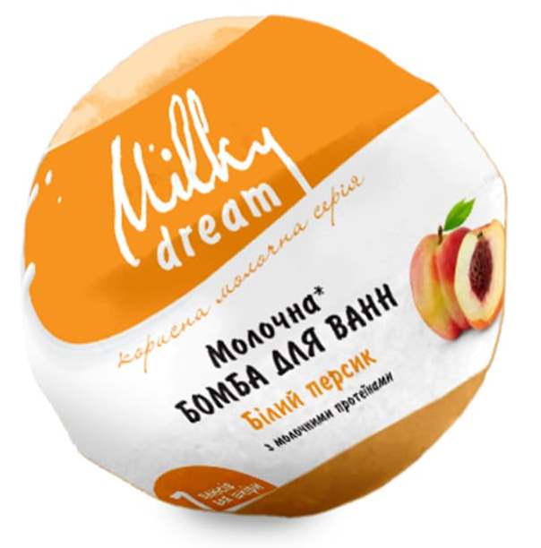 Milky Dream White Peach Bath Bomb, 100 g