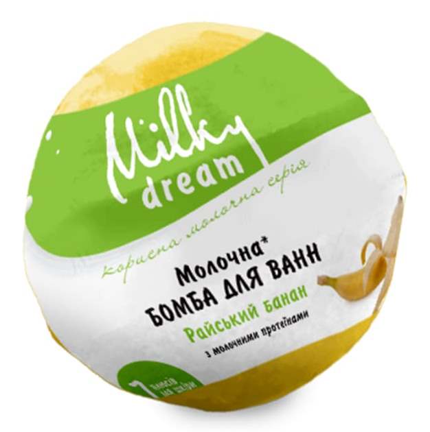 Milky Dream Paradise Banana Bath Bomb, 100 g