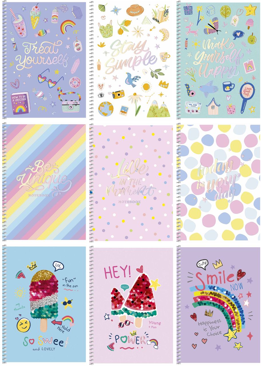 Shkoliaryk A5-SC-080-6094K A5 Spiral Notebook, 80 Sheets