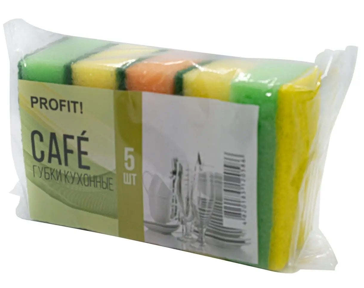 Profit Cafe Kitchen Sponges, 5 pcs