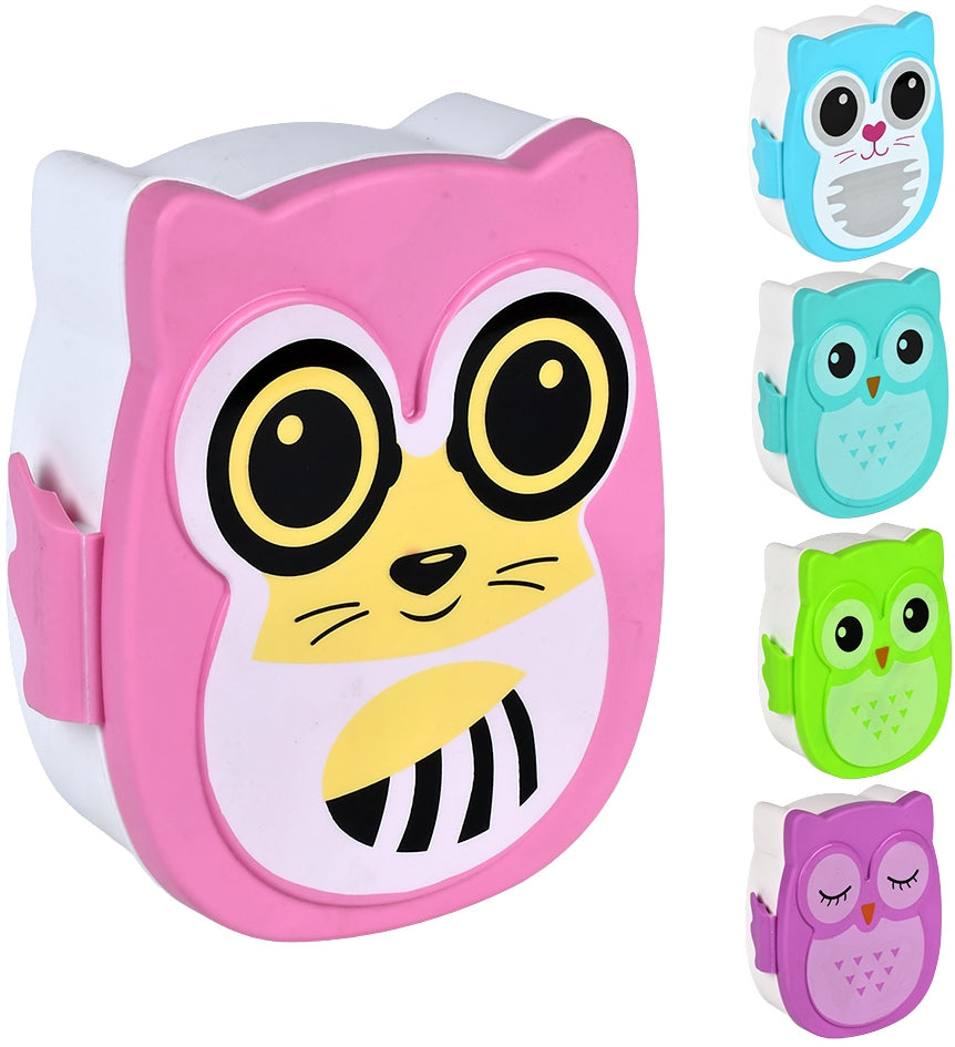 Gusto Owl Kids' Lunch Box with Spoon & Fork, 1 L