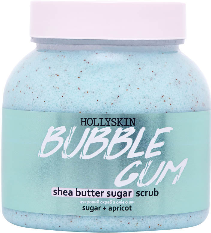 Hollyskin Bubble Gum Shea Butter & Perlite Sugar Body Scrub, 300 mL