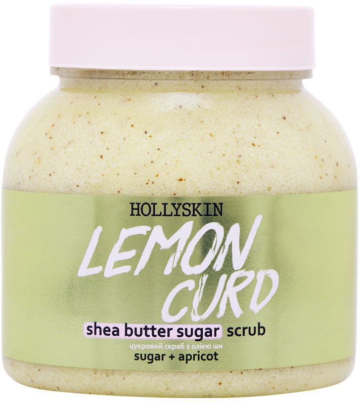 Hollyskin Lemon Curd Shea Butter & Perlite Sugar Body Scrub, 300 mL