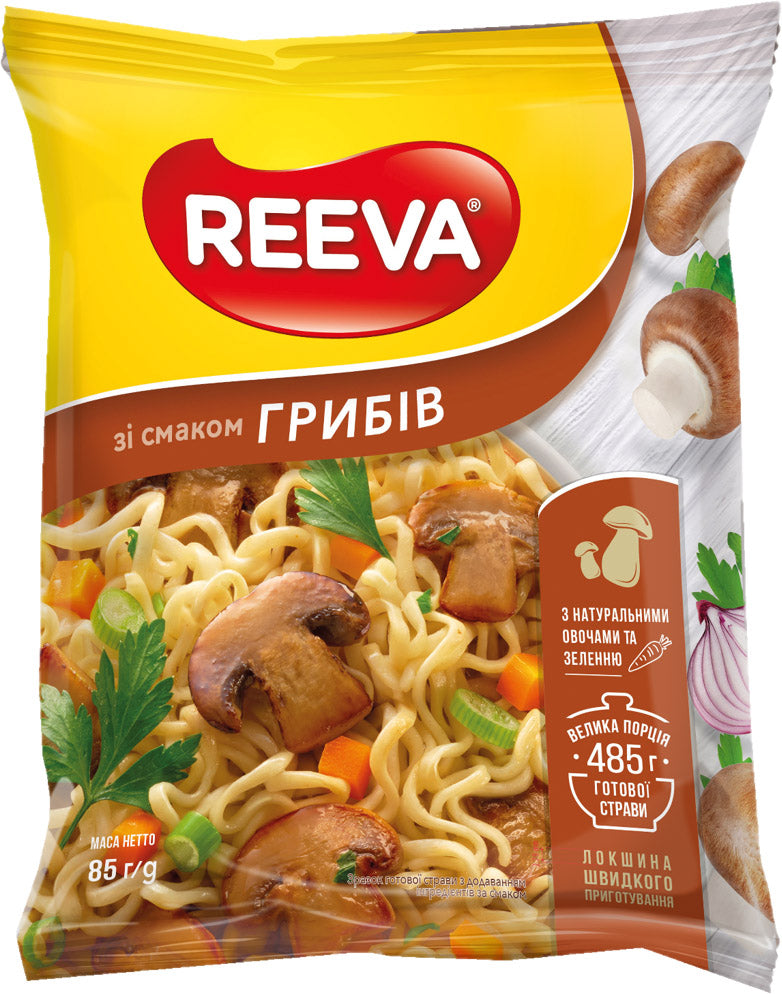 Reeva Mushroom-Flavored Instant Noodles, 85 g