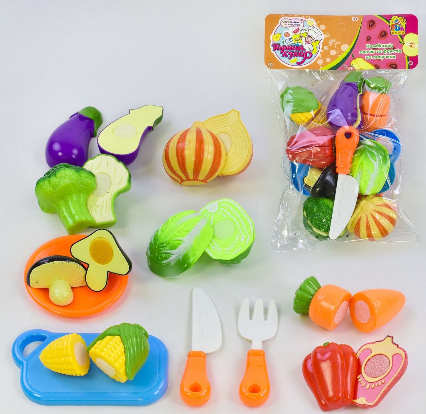 4 Fun Game Club Good Cook 1033 Hook-and-Loop Vegetable Set