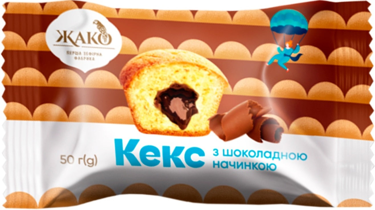 Zhako Chocolate-Filled Sponge Cake, 50 g