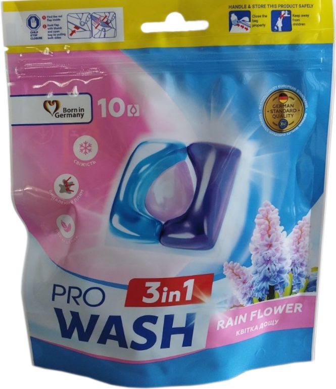 Pro Wash Rain Flower Laundry Detergent Pods, 10 pcs