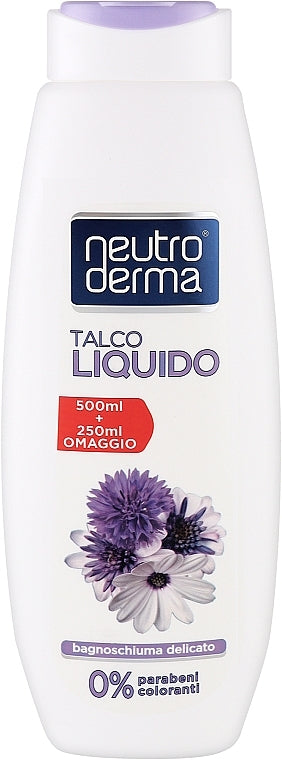 Neutro Derma Liquid Talc Gentle Shower Gel Foam, 750 mL