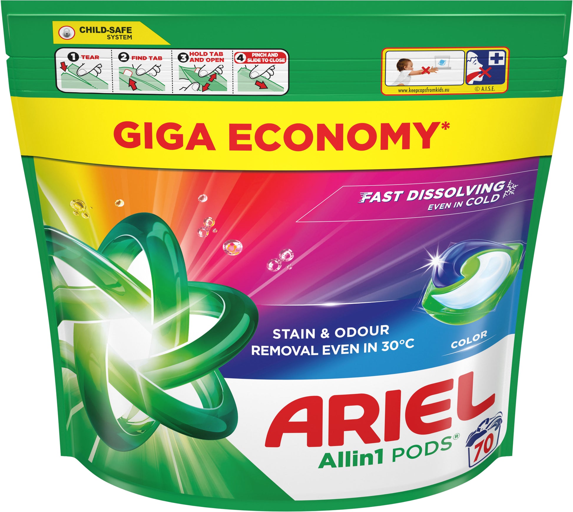 Ariel Color Laundry Detergent Pods, 70 pcs (Price per 1 pc)