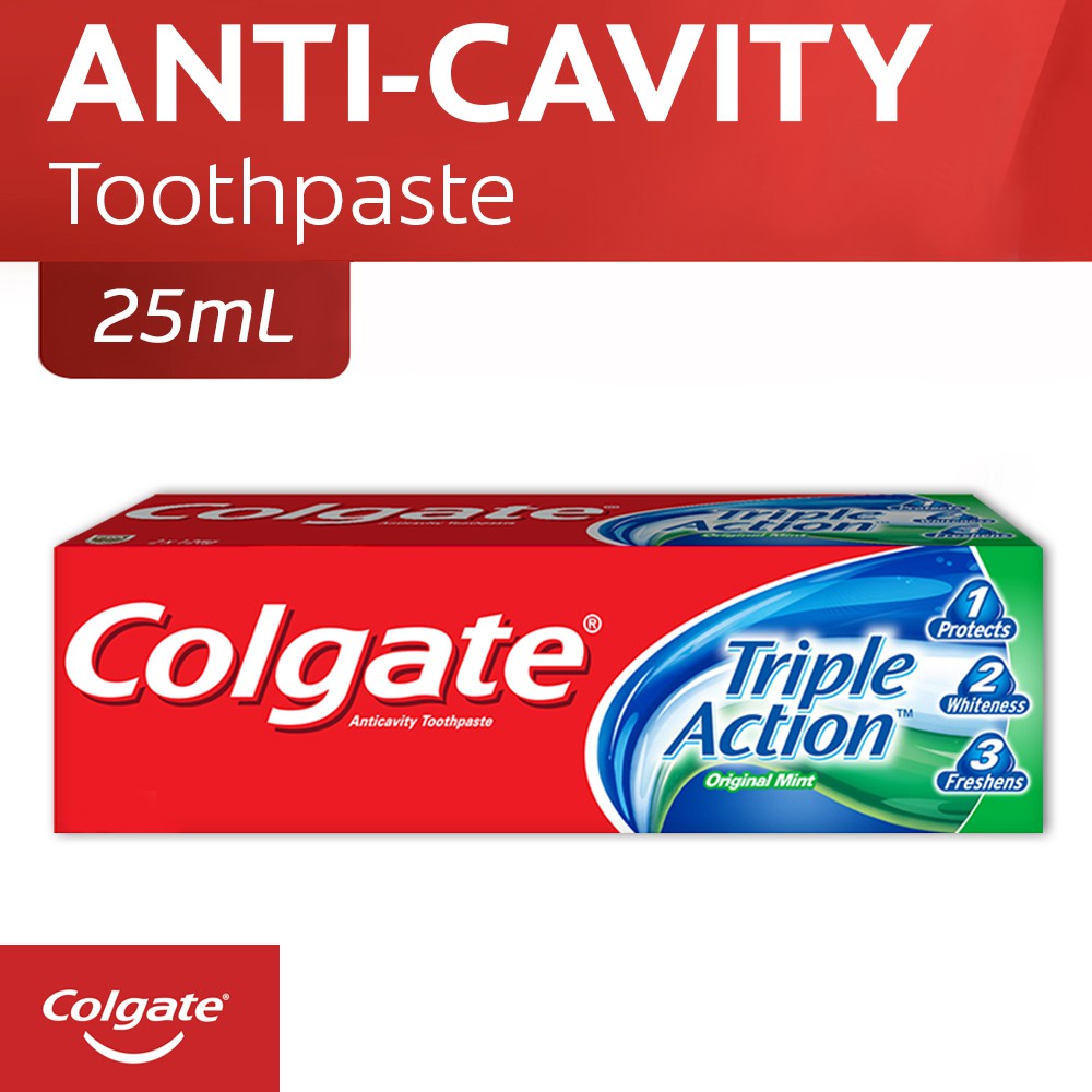 Colgate Triple Action Toothpaste, 25 mL - Image 2