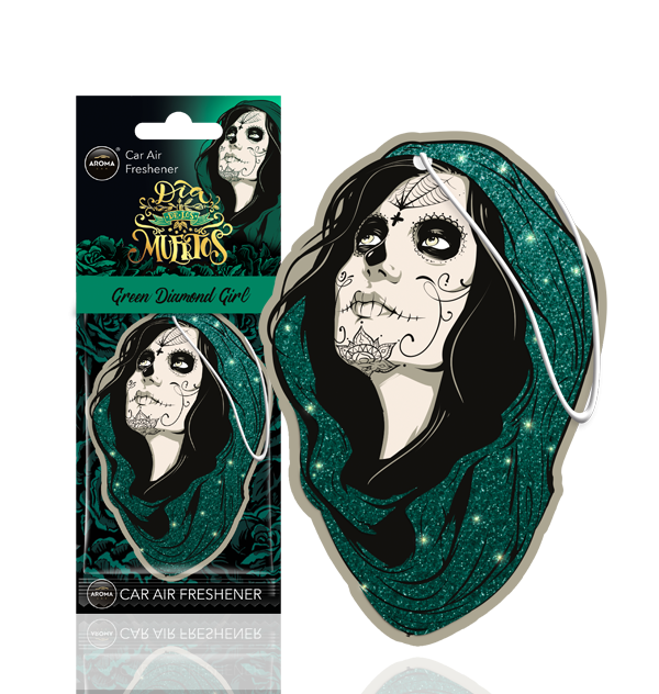 Aroma Car Green Diamond Girl Car Air Freshener