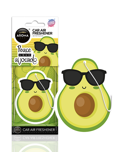 Aroma Car Peace Love Avocado Car Air Freshener