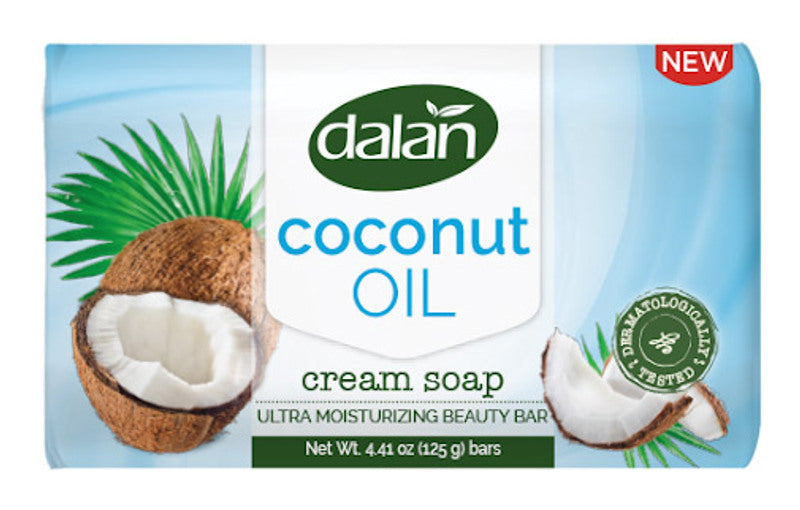 Dalan Cream with Coconut Oil Bar Soap, 125 g