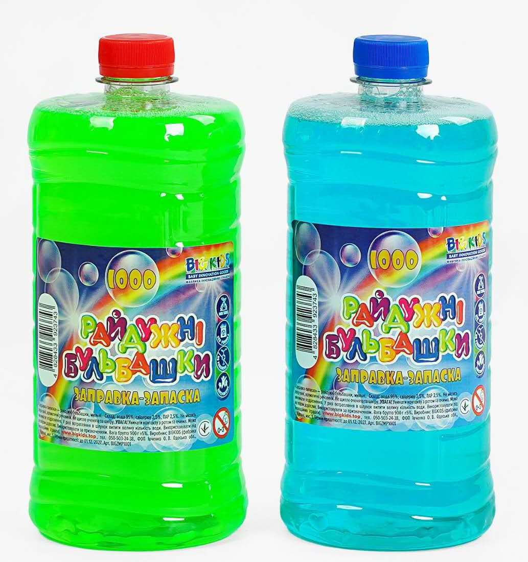 Big Kids Rainbow Soap Bubble Refill, 1000 g