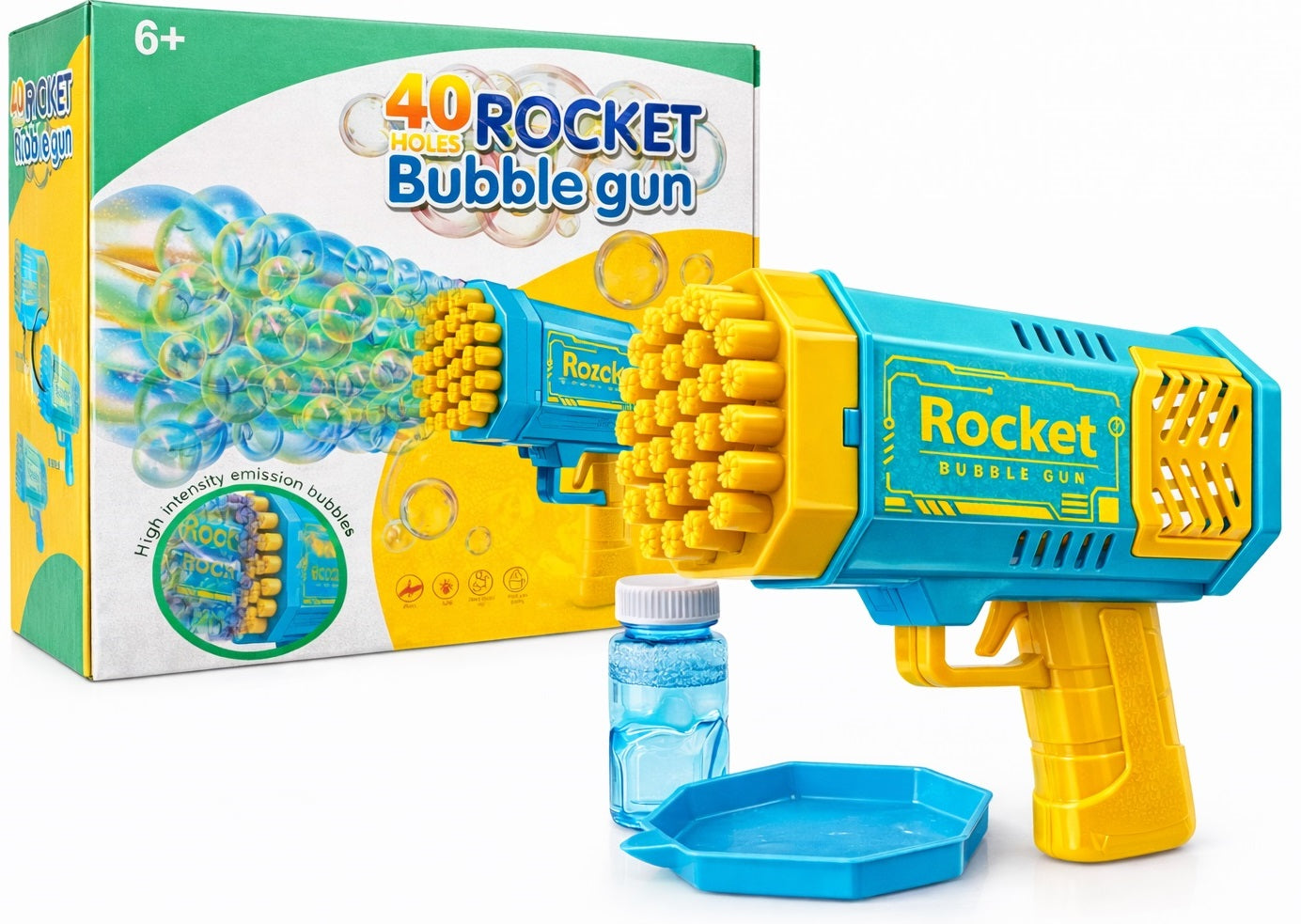 Big Kids Bubble Gun BIGBB063 Blue & Yellow