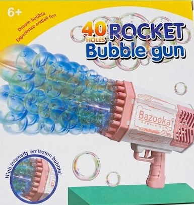 Big Kids Bubble Gun BIGBB063 Blue & Yellow - Image 2
