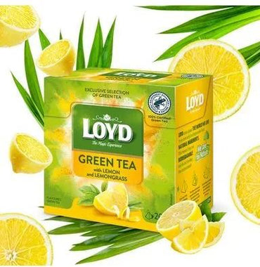 Loyd Lemon & Lemongrass Green Tea Pyramid Bags, 20 x 1.5 g - Image 2